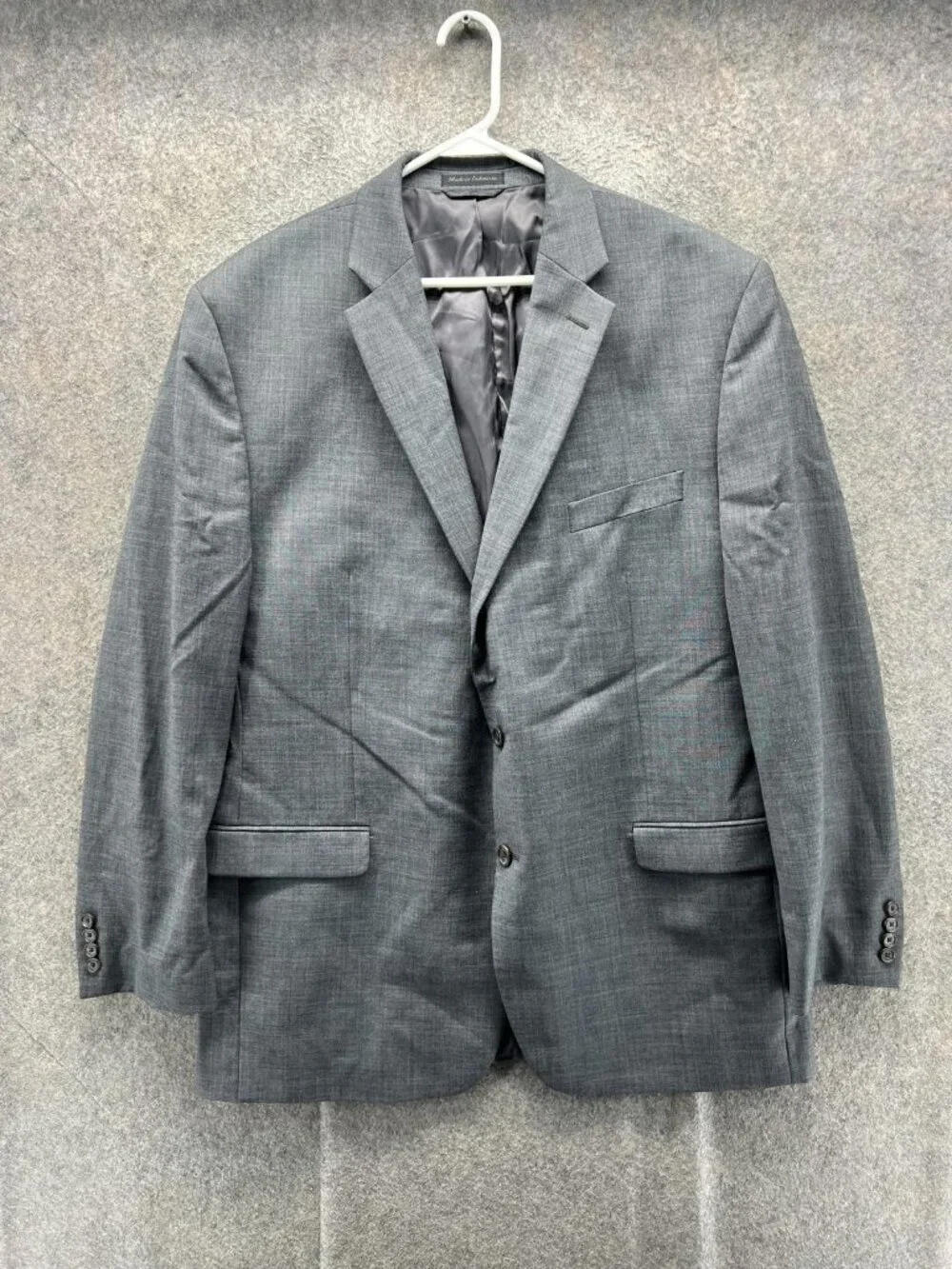 Lauren Ralph Lauren Blazer Mens 46L Gray Sport Coat Jacket Two Button Business
